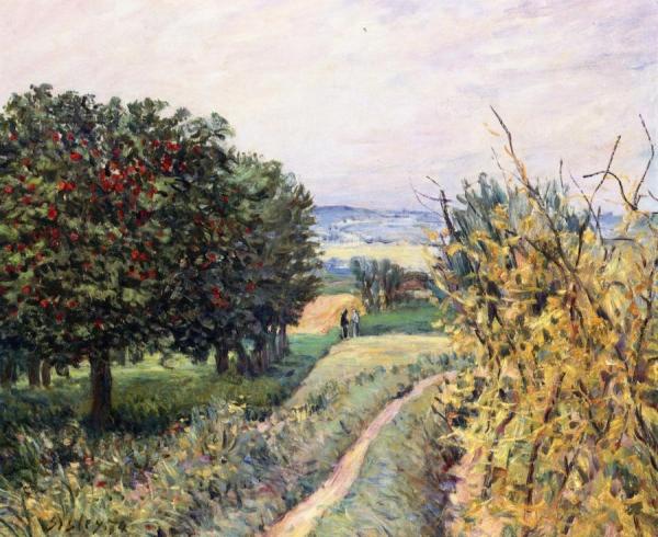 Among The Vines Near Louveciennes by Alfred Sisley
