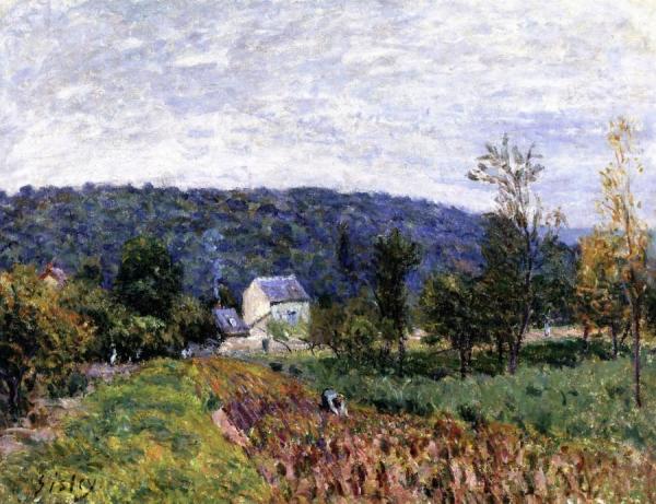 An Autumn Evening Near Paris by Alfred Sisley