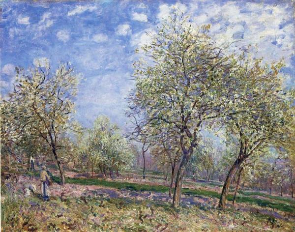 Alfred Sisley Apple Trees In Flower