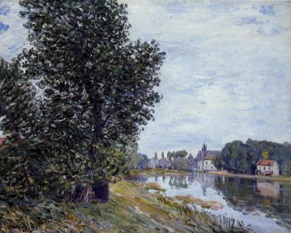 At Moret-sur-loing by Alfred Sisley