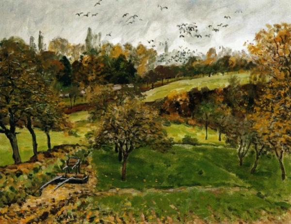 Autumn Landscape, Louveciennnes by Alfred Sisley