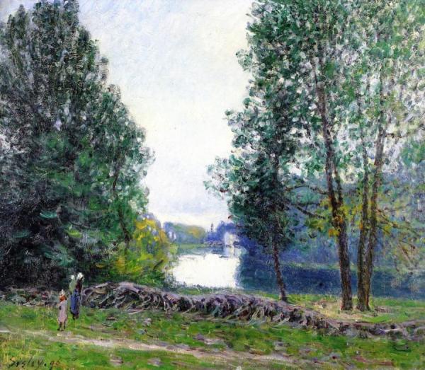 Banks Of The Loing by Alfred Sisley