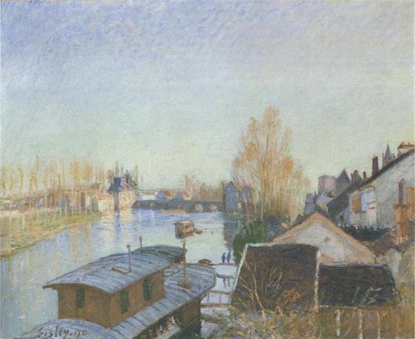 Banks Of The Loing Near Moret by Alfred Sisley