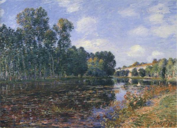 Bend In The River Loing In Summer by Alfred Sisley