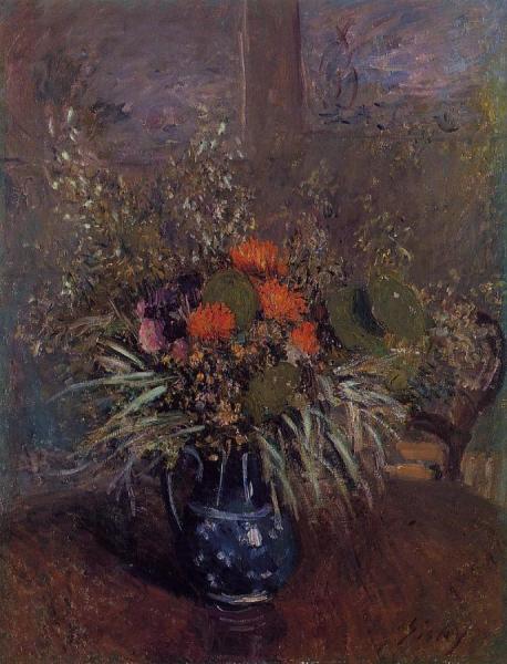 Bouquet Of Flowers by Alfred Sisley