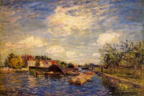 By The Loing by Alfred Sisley