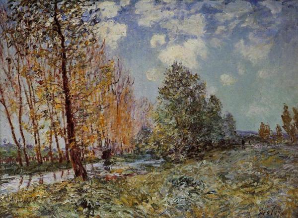 By The River by Alfred Sisley