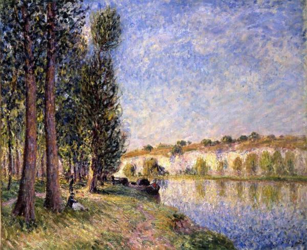 By The Seine by Alfred Sisley
