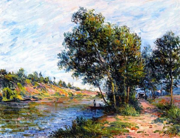 Chemin De Veneux Et Les Coteaux De La Celle by Alfred Sisley