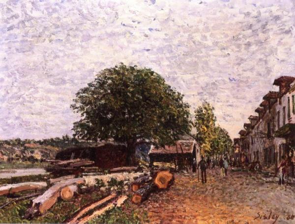 Construction Site At Saint-mammes by Alfred Sisley