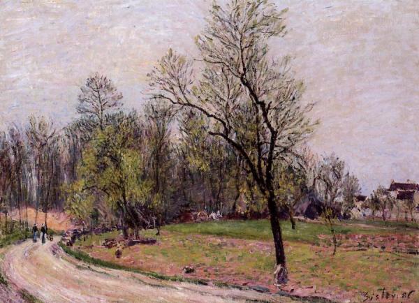 Edge Of The Forest In Spring, Evening by Alfred Sisley