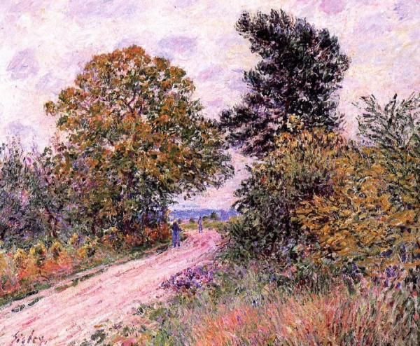 Edge Of The Fountainebleau Forest - Morning by Alfred Sisley