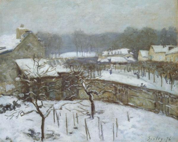 Effect Of Snow, Marly by Alfred Sisley