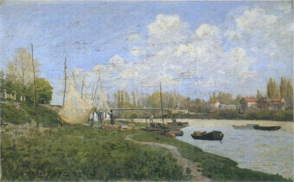 Fishermen Mending Nets by Alfred Sisley
