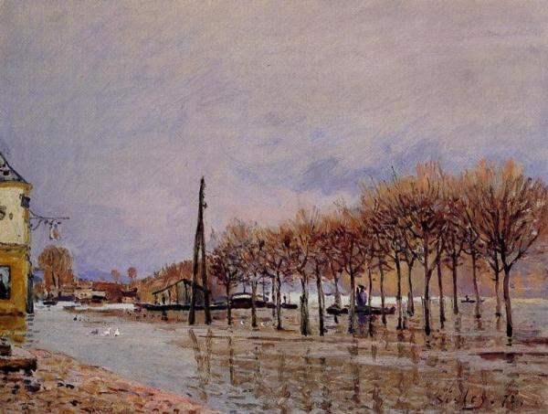 Flood At Port-marly by Alfred Sisley