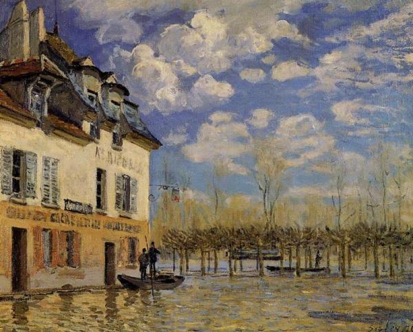 Flood At Port-marly by Alfred Sisley