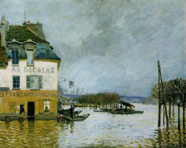 Flood At Port-marly by Alfred Sisley