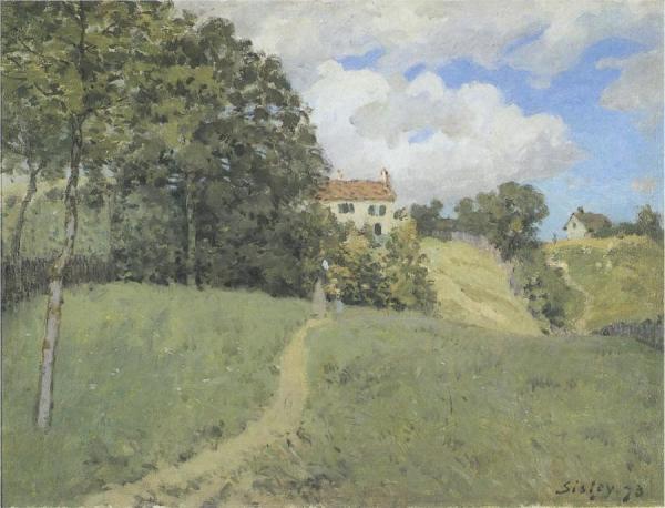Landscape With Houses by Alfred Sisley
