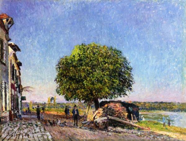 Le Marronier à Saint-mammes by Alfred Sisley