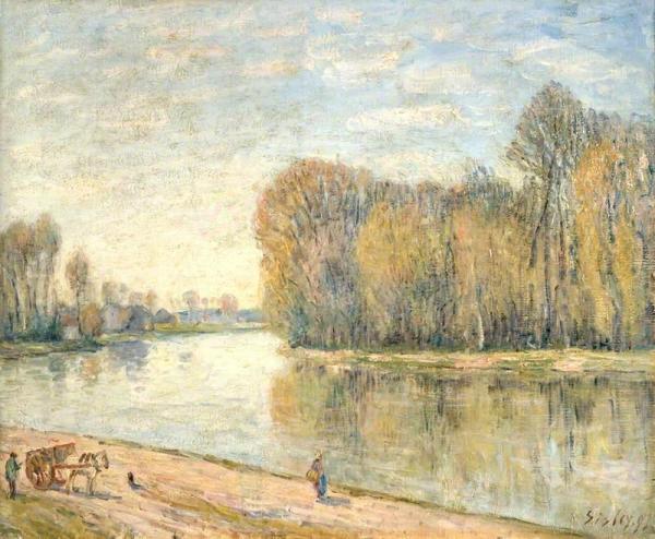 Les Bords Du Loing by Alfred Sisley