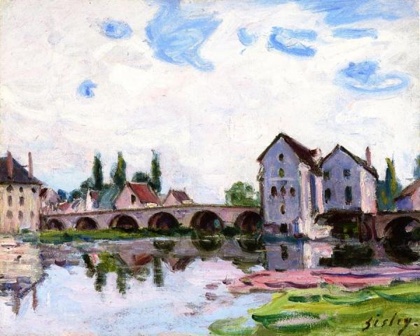 Moret-sur-loing by Alfred Sisley