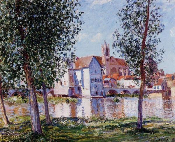 Moret-sur-loing by Alfred Sisley