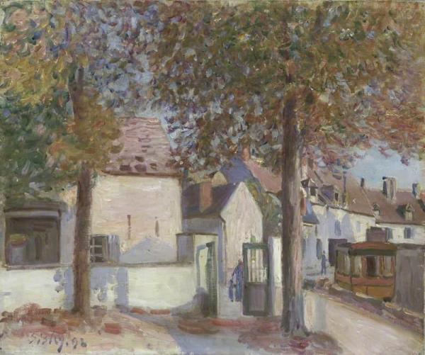Moret-sur-loing (rue De Fosses) by Alfred Sisley