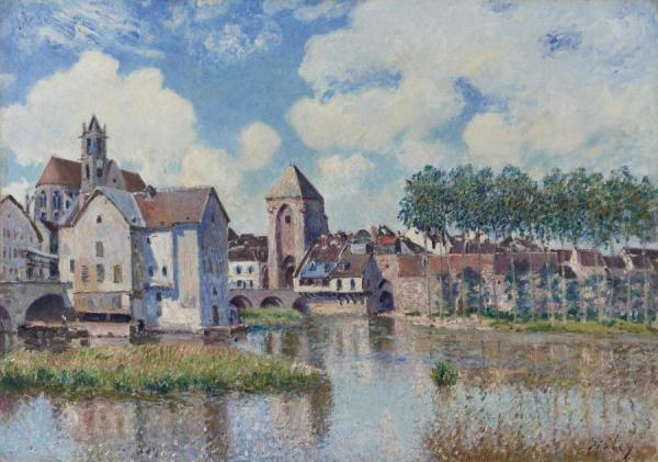 Moret-sur-loing: The Porte De Bourgogne by Alfred Sisley