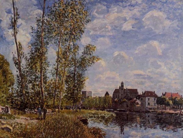 Moret, View From The Loing, May Afternoon by Alfred Sisley