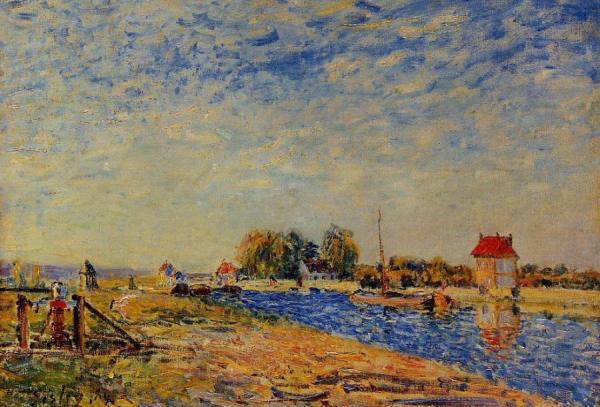 Morning Sun, Saint-mammes by Alfred Sisley