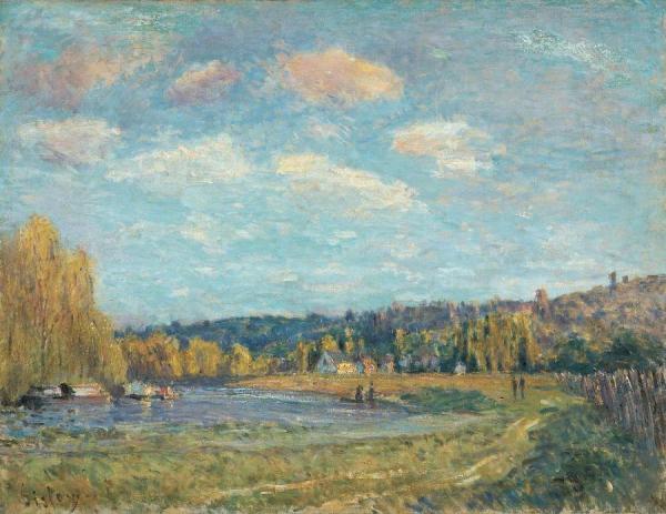 Near The River Seine by Alfred Sisley