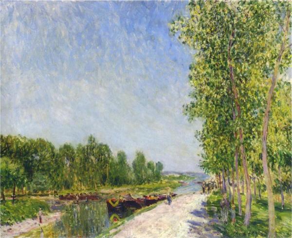 On The Banks Of The Loing Canal by Alfred Sisley