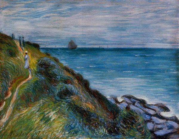 On The Cliffs, Langland Bay, Wales by Alfred Sisley