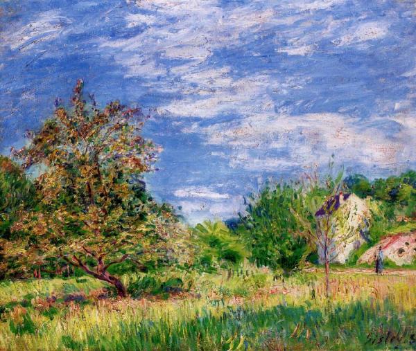 Orchard In Spring by Alfred Sisley