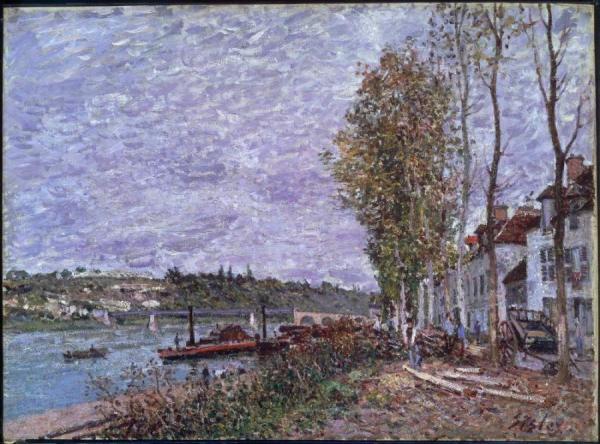 Overcast Day At Saint-mammes by Alfred Sisley