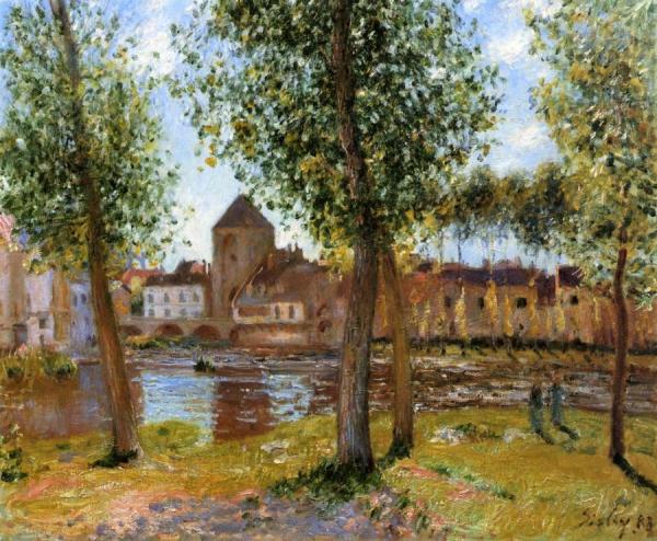 Poplars A Moret-sur-loing, An August Afternoon by Alfred Sisley