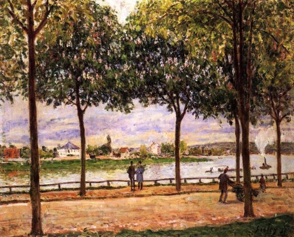 Promenade Of Chestnut Trees by Alfred Sisley