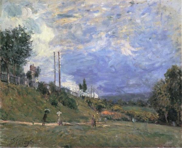 Railroad Near Sevres by Alfred Sisley