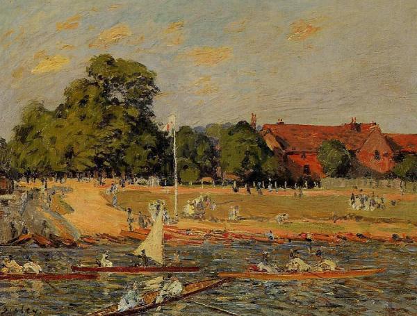 Regatta At Hampton Court by Alfred Sisley