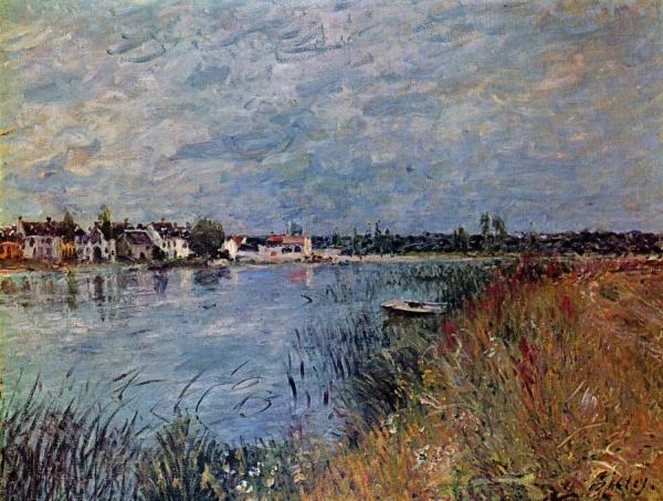 Riverbank At Saint-mammes by Alfred Sisley