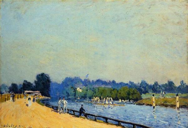 Road From Hampton Court by Alfred Sisley