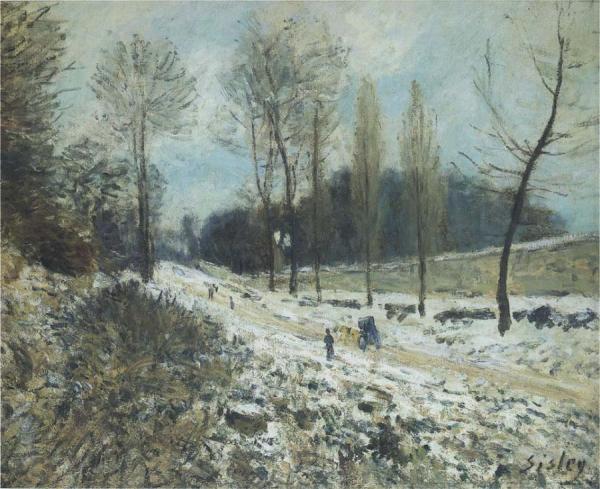 Route To Marly Le Roi In Snow by Alfred Sisley