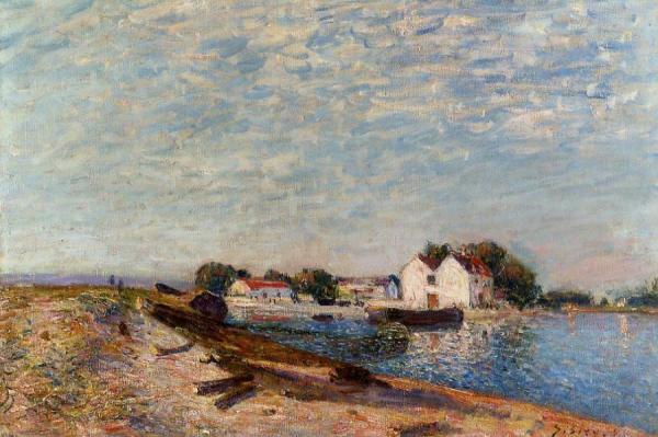 Saint-mammes Dam by Alfred Sisley