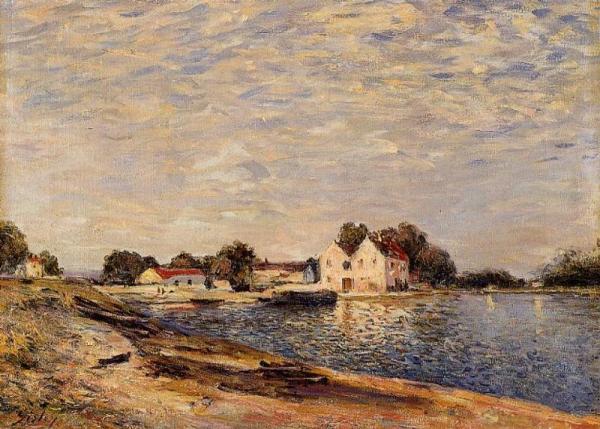 Saint-mammes, On The Banks Of The Loing by Alfred Sisley