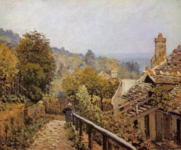 Sentier De La Mi-cote, Louveciennes by Alfred Sisley