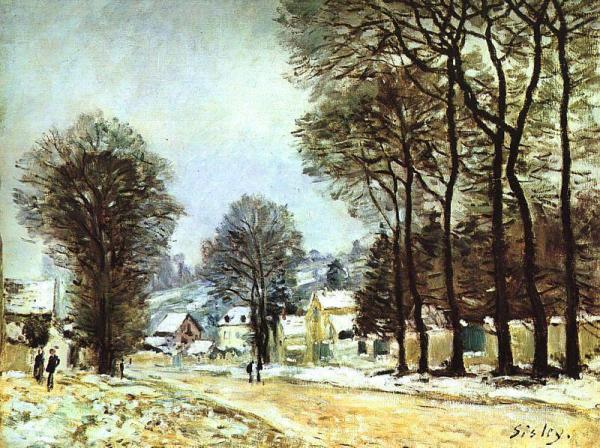Snow At Louveciennes by Alfred Sisley
