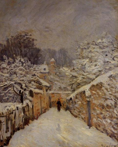 Snow At Louveciennes by Alfred Sisley