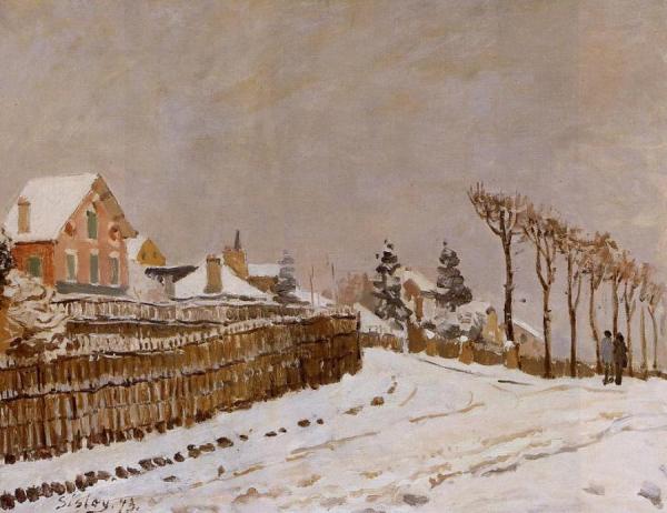 Snow At Louveciennes by Alfred Sisley