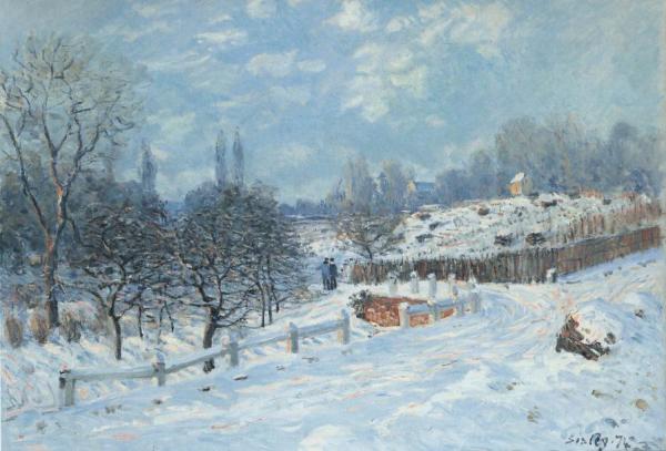 Snow At Louveciennes by Alfred Sisley