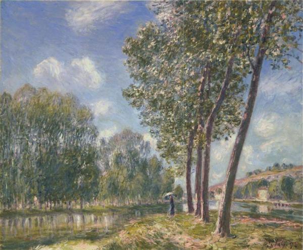 Spring Sunshine On The Loing by Alfred Sisley